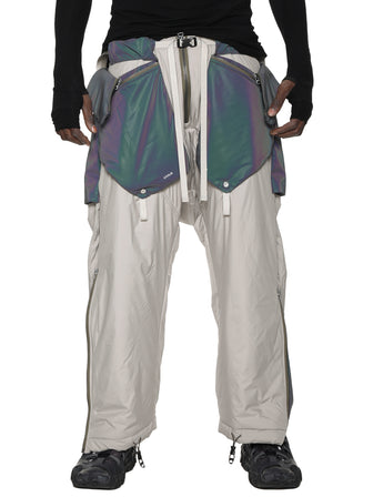 arctic aurora reflective geo panel layered quilted snow pants