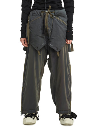 aurora reflective geo panel layered quilted snow pants