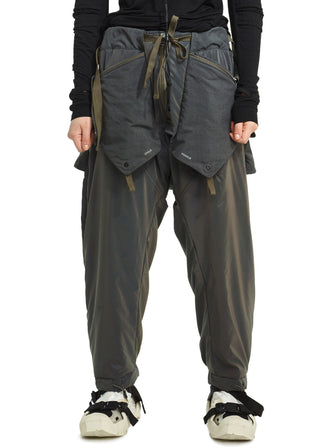 aurora reflective geo panel layered quilted snow pants