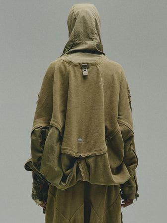 LPU / Expandable Cocoon-Style Hooded Pullover