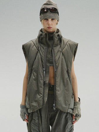 Stellalchemist Multi-Form Quilted Vest/Jacket/Coat [Modular Two-Piece Set]