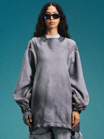 AMS / Contour-Knit Overdyed Pullover