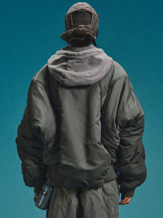 Raiden-17 / Low-Orbit MA-1 Aged Faux-Layered Padded Bomber