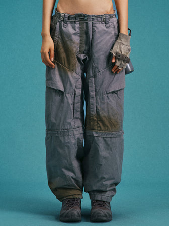 Raiden-17 / Dust-Laden Warden‘s Washed Waxed Modular Padded Trousers