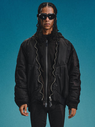 Raiden-17 / Low-Orbit MA-1 Aged Faux-Layered Padded Bomber