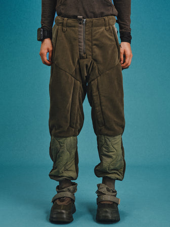 EX-6 / Brushed Fleece & Gourd Cotton Quilted Marching Trousers