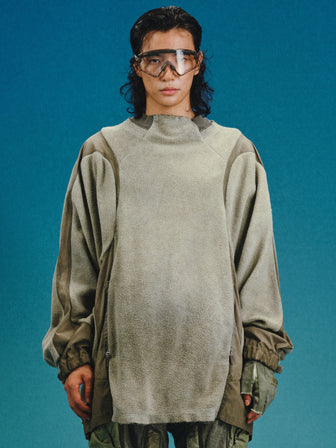 AMS / Contour-Knit Overdyed Pullover