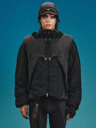 Stellalchemist Multi-Form Quilted Vest/Jacket/Coat [Modular Two-Piece Set]