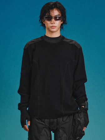 LPU / Shaft-Control Waffle Merino Pullover