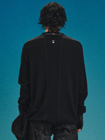 LPU / Shaft-Control Waffle Merino Pullover