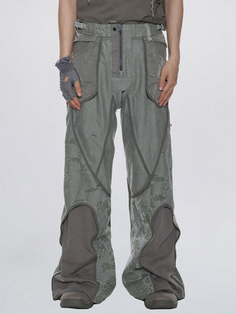 LP-EHF / Textured-Camo Exo-Frame Expand Flare Pants