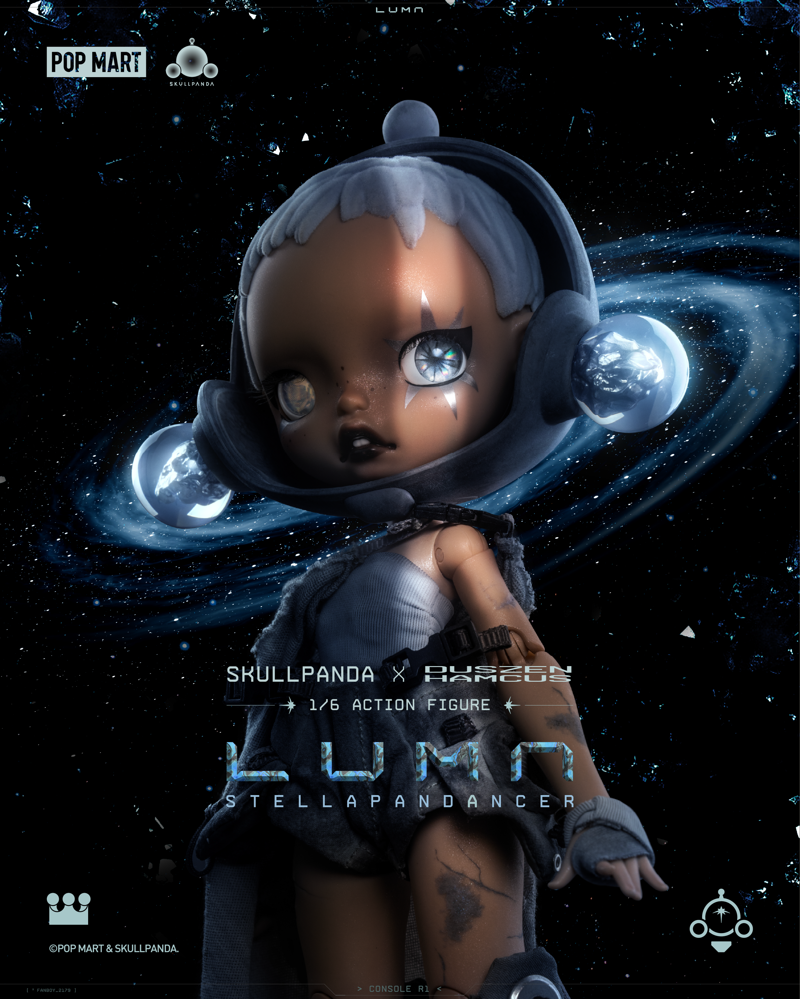 x Popmart Skullpanda / LUMA _ 1/6 Poseable Action Figure x Popmart Skullpanda / LUMA _ 1/6 Poseable Action Figure