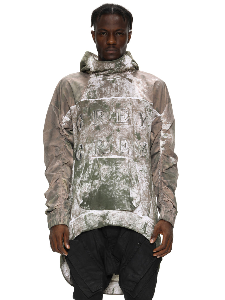 EMBROIDERED OVERSIZED HOODIE - MOSS DYED – HAMCUS