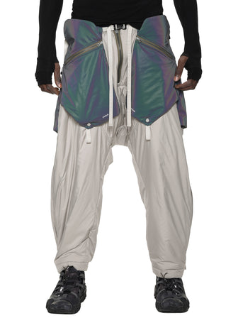 arctic aurora reflective geo panel layered quilted snow pants
