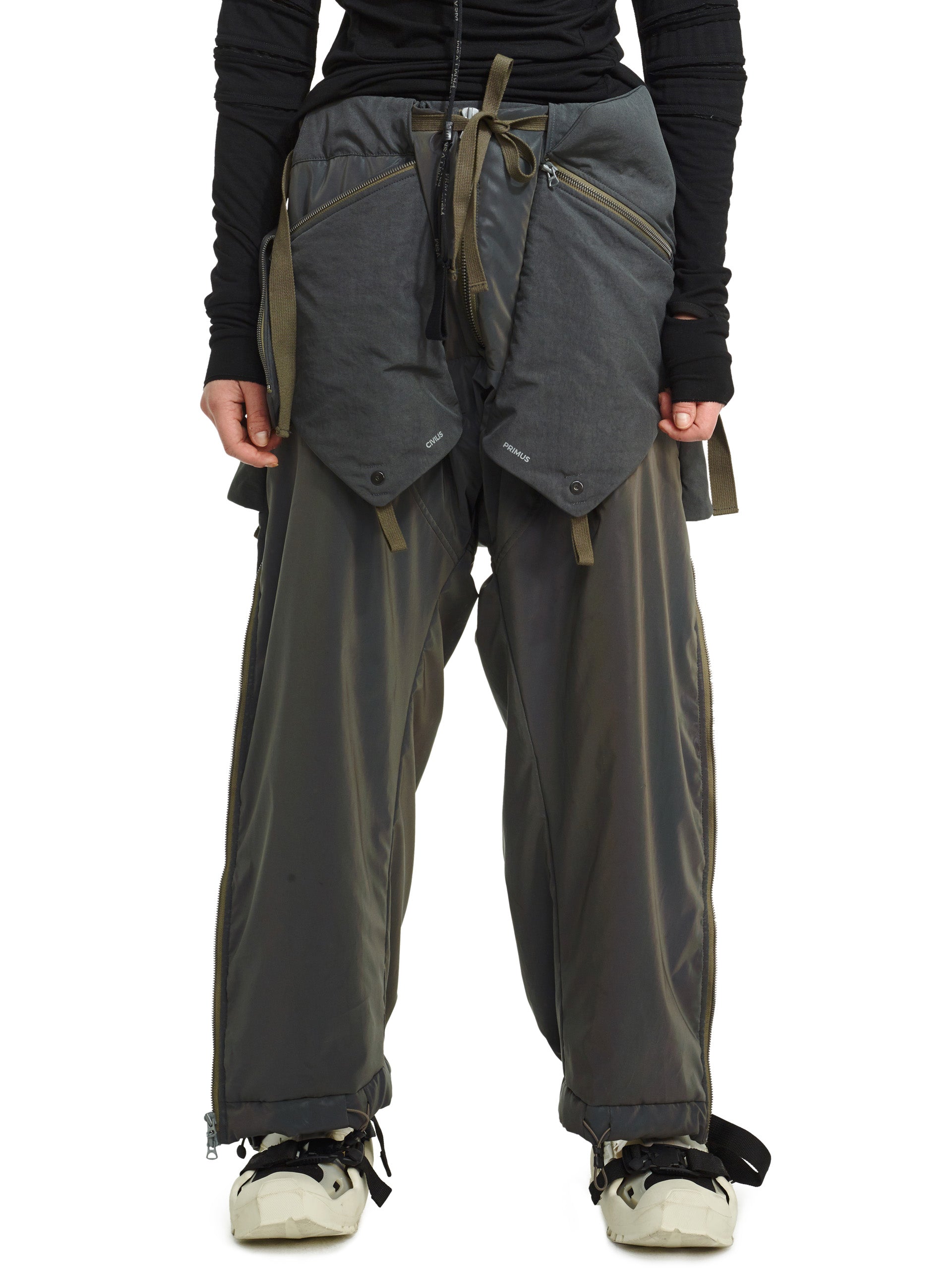 Aurora Reflective Geo Panel Layered Quilted Snow Pants L / Reflect Grey