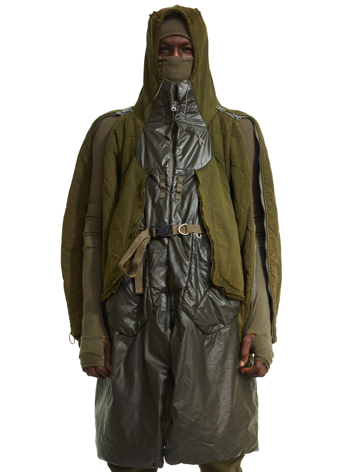 Ronan / Multi-layered quilted long coat