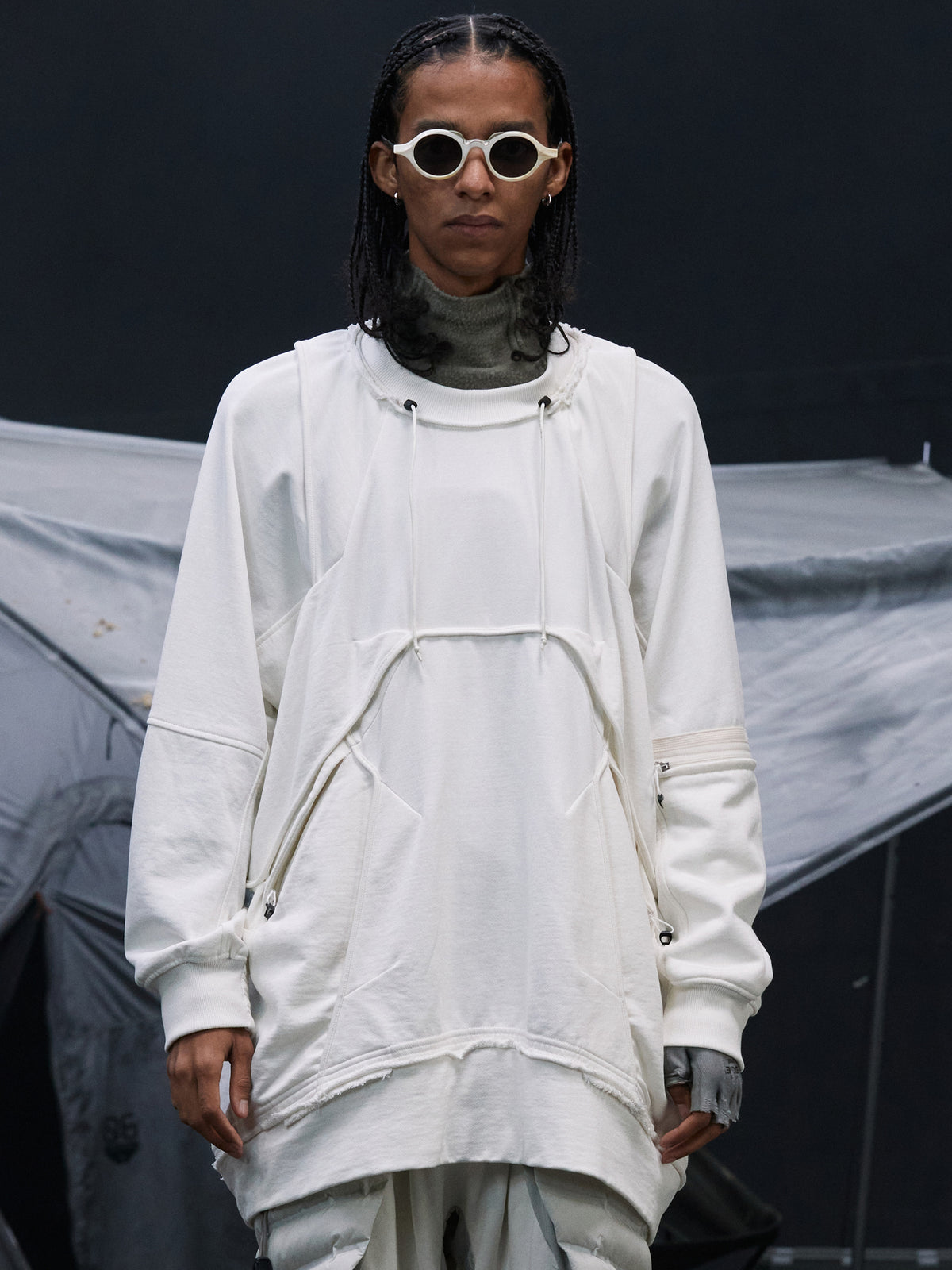 Geo Vent-Panel Layer Pullover