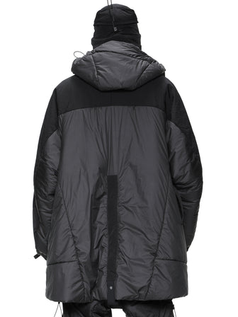 geo panel layer thermolite quilted long coat