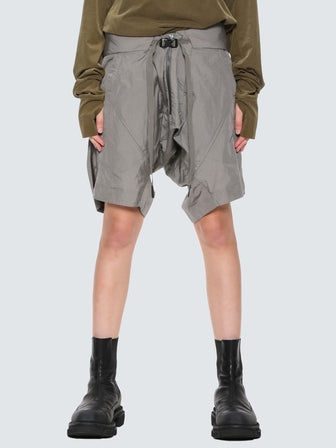 LPU / diagonal zipper split seam shorts