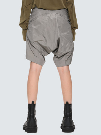 LPU / diagonal zipper split seam shorts